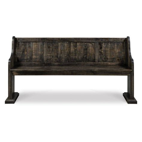 Magnussen Bellamy Wood Dining Bench - Indoor Benches at Hayneedle Traditional Benches, Industrial Bench, Wood Dining Bench, Rustic Bench, Grey Dining, Dining Benches, Country Furniture, Dining Room Bench, Refurbished Furniture