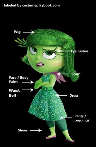 Joy Costume, Disgusted Inside Out, Inside Out Costume, Costume Guide, Kids Leggings, Halloween 2015, Halloween Costumes Makeup, Halloween Inspo, Creative Halloween Costumes