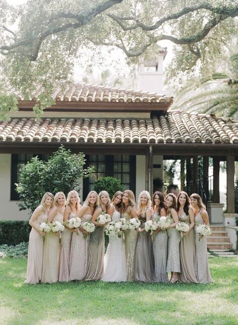 Mix and Match Bridesmaid Dress Ideas | Bridal Musings Wedding Blog 7 Ombré Dress, Bridesmaids Dress Inspiration, Bridesmaid Inspiration, Bridesmaids Photos, Bridal Musings, Bridal Parties, Bridesmaid Style, Georgia Wedding, Bridesmaids And Groomsmen