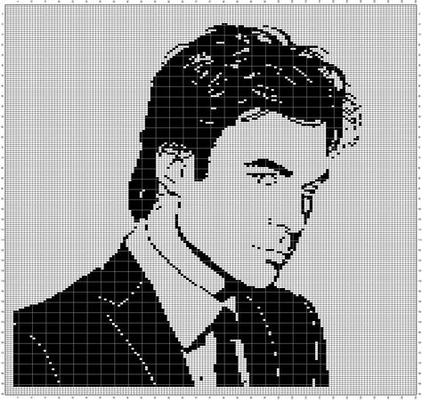 Ian Somerhalder alias Damon Salvatore - Vampire Diaries (150x190) Crochet Vampire Diaries, Vampire Diaries Cross Stitch, Pattern For Crochet, Cross Stitch Beginner, Cross Stitch Quotes, Graph Paper Drawings, Pixel Art Templates, Minecraft Pixel Art, Pixel Pattern