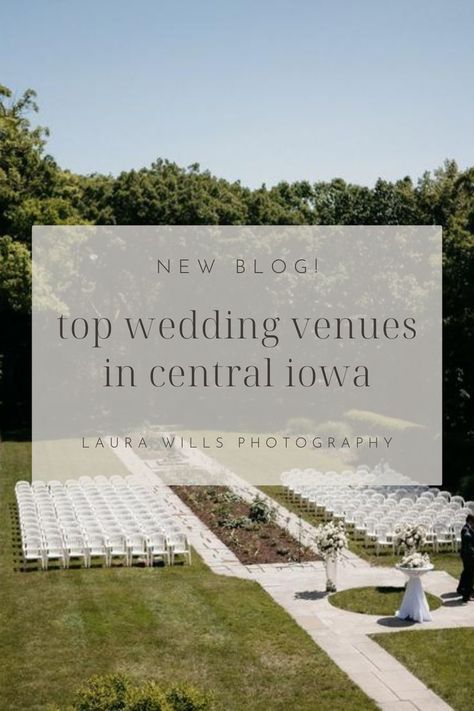 As someone who was born and raised in Des Moines, and has now been in the local wedding industry for over 10 years, I love chatting with couples about the dream wedding venues central Iowa has to offer. To kick off wedding season in full force, I thought it would be fun to share a list of our favorite spaces and why we love them. If you are getting married but haven’t yet decided where you’ll tie the knot or celebrate with your guests afterwards, be sure to check out this blog!. Des Moines Wedding Venues, Boone Iowa, Iowa Wedding Venues, Iowa Wedding, Cheap Wedding Venues, Dream Wedding Venues, Lakeside Wedding, Places To Get Married, Affordable Wedding Venues