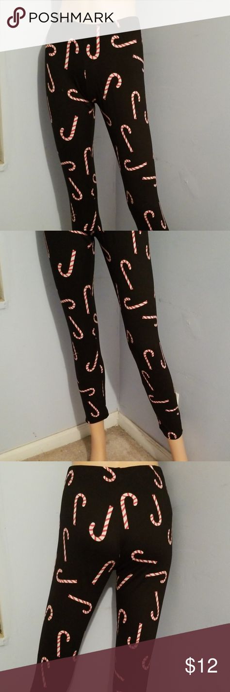 🦃🍭 5 for $25 🍭 CANDY CANE CHRISTMAS LEGGINGS These pants were only worn once. No holes or stains.  Some wear on the butt. Pictured. Inseam 28"  Christmas  Xmas Holiday Pants Leggings Candy Cane Makeup, Candy Cane Experiment, Candy Cane Story, Candy Cane Costume, Candy Cane Image, Candy Cane Dessert, Candy Cane Lollipops, Candy Cane Cards, Candy Cane Gifts