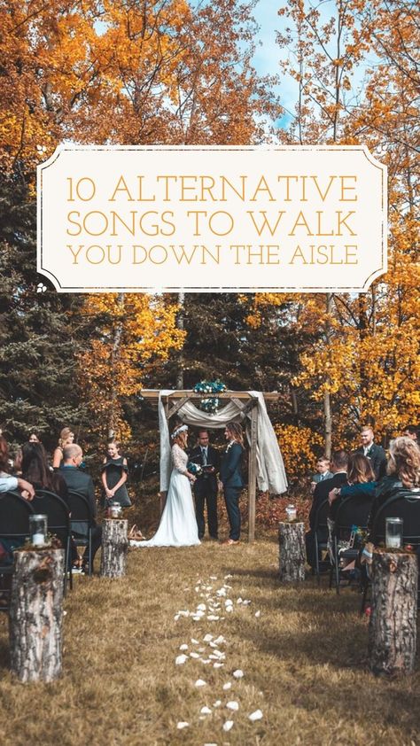 10 Different Songs To Stroll You Down The Aisle On Your Marriage ceremony Day #aisle #alternative #songs Wedding March Songs, Alternative Wedding Songs, Wedding Aisle Songs, Wedding Processional Music, Bride Entrance Songs, Processional Wedding Songs, Country Wedding Songs, Alternative Songs, Processional Songs