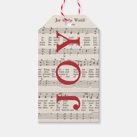 Handmade Tags Ideas, Gift Tags Diy Handmade, Tag Christmas Ornaments, Christmas Gift Tags Stampin Up, Vintage Music Notes, Homemade Christmas Gift Tags, Christmas Tag Ideas, Hymnal Crafts, Handmade Christmas Gift Tags