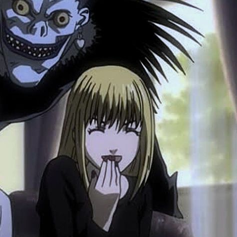 #ryuk #misaamane #deathnote Light And Ryuk Matching Icons, Light Yagami And Misa Matching Pfp, Misa And Ryuk, Misa And Light Matching Pfp, Misa And Light Matching Icons, Light And Misa, Best Friend Match, Misa Amane, Cute Couple Dp