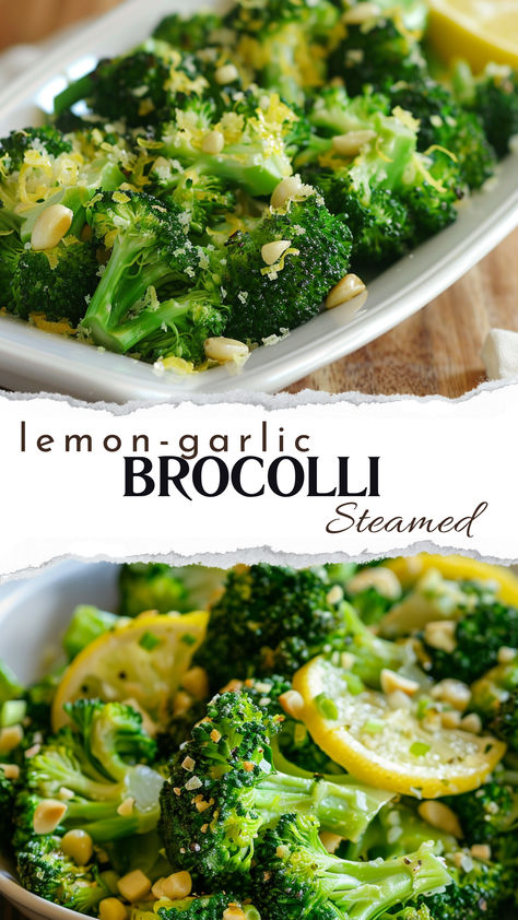 Lemon-Garlic Steamed Broccoli  Ingredients:  1 head of broccoli 2 cloves of garlic, minced 1 tablespoon olive oil Salt and pepper to taste 1 lemon, zest and juice Optional: grated Parmesan cheese for serving Lemon Parmesan Broccoli, Steaming Broccoli In Microwave, Broccoli Microwave, Steamed Broccoli Recipes, Broccoli Lemon, Garlic Broccoli, Parmesan Broccoli, How To Cook Broccoli, Lemon Olive Oil