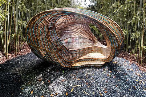 UNStudio’s Ben van Berkel Weaves an Immersive Pavilion for Revolution Precrafted Series, Courtesy of UNStudio Serpentine Gallery Pavilion, Serpentine Pavilion, Pavilion Architecture, Pavilion Design, Built In Seating, Un Studio, Think Tank, Green Building, Landscape Architect