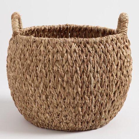 Stylish Toy Storage, Living Room Toy Storage, Weaved Basket, Colorful Farmhouse, Basket Tote, Diy Basket, Woven Baskets, Hand Woven Baskets, Water Hyacinth