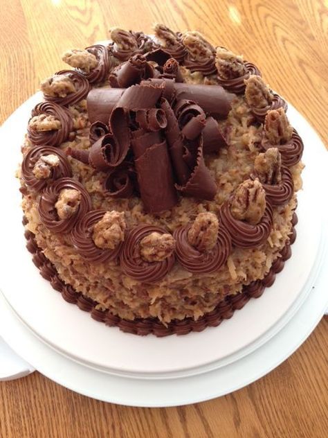 German Chocolate Birthday Cake Ideas, Decorate German Chocolate Cake, German Chocolate Cake Decorating Ideas, German Chocolate Birthday Cake, Chocolate Swirl Cake, Chocolate Cake Images, Chocolate Cake Icing, German Chocolate Cake Recipe, Chocolate Birthday Cake