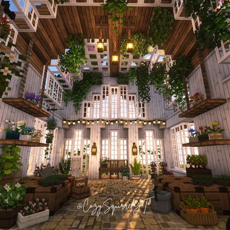 MayCraft Building Challenge - Part 2 🌿 Greenhouse, done! Interior pics coming soon ❤️ Texture - Mizuno's 16 Craft Shader - Complementary Resources - Mizuno's 16 Craft CIT, Garden Breeze, Ghoulcraft. #yumimigaming #mcmaycraft #minecraft #cottagecore #cottagecoreminecraft #minecraftcottagecore #aesthetic #aestheticminecraft #minecraftmods #minecraftbuilding #minecraftbuildingideas #minecraftgreenhouse #greenhouse #slowliving #minecraftdecorations #decorations #cozygaming #cozygamer #cozysqui... Mizuno 16 Craft Builds, Minecraft Decorations Interior, Mizunos 16 Craft Builds, Minecraft Greenhouse Interior, Minecraft Sanctuary, Greenhouse Minecraft, Mizunos 16 Craft, Minecraft Staircase, Minecraft Greenhouse