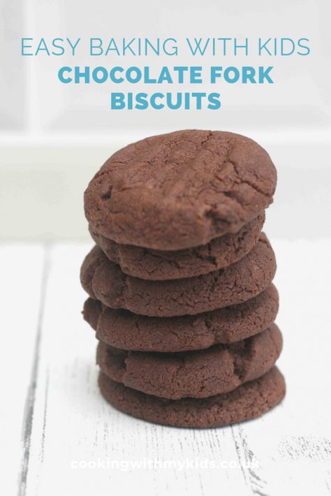 Chocolate fork biscuits - Easy Chocolate Biscuits, Cocoa Biscuits Recipe, Easy Chocolate Biscuit Recipe, Easy Biscuit Recipe Kids, Chocolate Biscuits Recipe, Biscuit Recipe Uk, Fork Biscuits, Biscuit Recipes Uk, Chocolate Biscuit Recipe