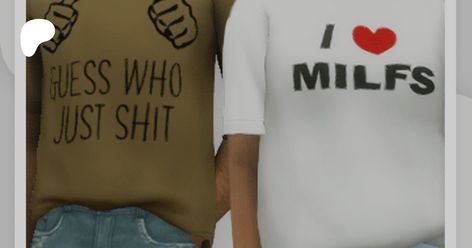 questionable tees | okruee Sims 4 Male Graphic Tees, Sims 4 Graphic Tees Cc, Sims 4 Male Clothes, Male Clothes, Sims 4 Cc, Graphic Tee Shirts, Sims 4, Graphic Tees, Tee Shirts