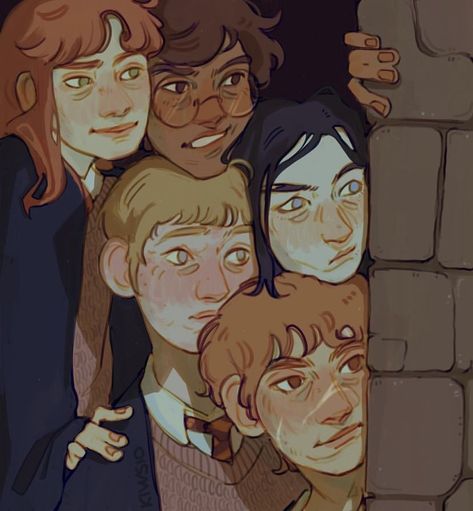 Marauders Fan Art, Potter Art, All The Young Dudes, Lily Evans, Harry Potter Marauders, Arte Sketchbook, Marauders Era, Wow Art, Harry Potter Fan Art