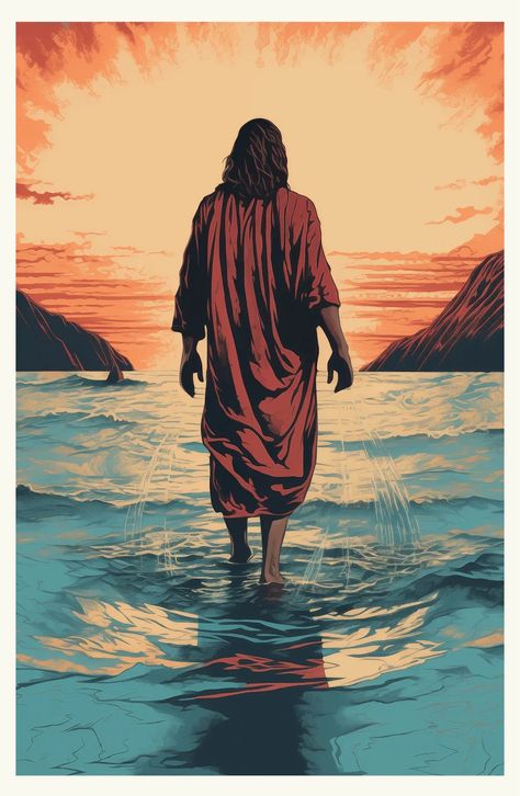 Crimson Grace Limited Edition Print – ReflectionsofChrist God Miracles, Jesus Walks On Water, Soul Painting, Frame Drawing, Christian Graphic Design, Jesus Paid It All, Jesus Design, Jesus Artwork, Jesus Christ Artwork