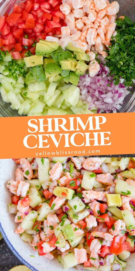 Ceviche Salad, Appetizers Gourmet, Christmas Seafood, Appetizers Cold, Appetizers Seafood, Mexican Ceviche, Gourmet Seafood, Simple Appetizers, Shrimp Ceviche Recipe