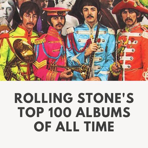 Rolling Stone's Top 100 Albums of All TimeThe first 100 from Rolling Stone's Top 500 Albums of All Time. How many albums have you listened to? Best Albums Of All Time, Greatest Albums Of All Time, Music Lists, Best Christmas Songs, Music Trivia, Great Song Lyrics, List Challenges, Top 100 Songs, Music Learning