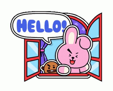 Bt21 Hello GIF - Bt21 Hello Cooky - Discover & Share GIFs Gif Hello, Gifs Png, Hello Pictures, Hi Gif, Hello Quotes, Hello Sticker, Hello Gif, Hug Gif, Hello Greeting