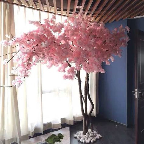 Bring the outdoors in this spring with cherry blossom tree decor 🌸 Rentals or custom projects available with Greenscape Decor Cherry Blossom Tree Room Decor, Cherry Blossom Tree Indoor, Artificial Cherry Blossom Tree Decor, Diy Cherry Blossom Tree How To Make, Cherry Blossom Room Ideas, Cherry Blossom Home Decor, Paper Cherry Blossom Tree, Cherry Blossom Bedroom Ideas, Cherry Blossom Room Decor