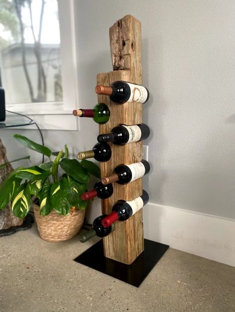 Stone Art Diy, Wine Cellar Wall, Reuse Wine Bottles, Custom Wine Rack, Rustic Furniture Design, Farmhouse Table Centerpieces, Rustic Wood Decor, Rustic Wine Racks, Diy Home Bar