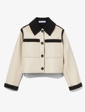 Faux Sherpa Cropped Jacket | Shop from Proenza Schouler Online Store Faux Leather Coat, Woman Clothes, Shearling Coat, Coat Design, Big Fashion, Mode Streetwear, White Label, Cropped Jacket, Fall Shopping