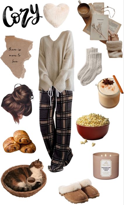 Cozy At Home Outfits Winter, Comfort Outfits Lazy Days, Lazy Dark Academia Outfit, Relax Outfit Lazy Days, Cosy Outfit Aesthetic, Relaxing Outfits Lazy Days, Cute Cozy Outfits Lazy Days, Cold Lazy Day Outfit, Hygge Aesthetic Outfit