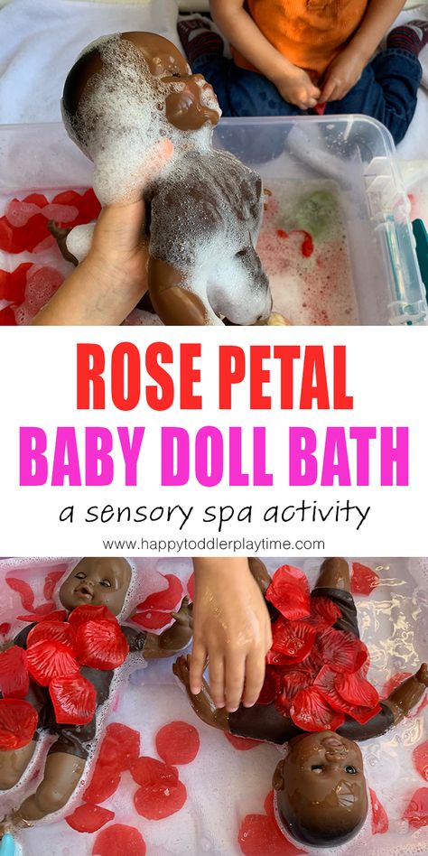 Spa Day Preschool Activities, Baby Doll Carrier Tutorial, Doll Carrier Tutorial, Doll Activities, Spa Activities, Doll Bed Diy, Sensory Water, Valentine Sensory, Baby Doll Carrier