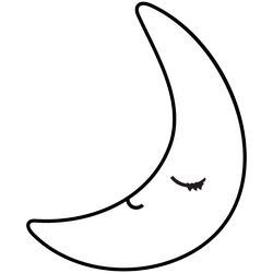 Moon Faces, Moon Outline, White Moon, Moon Face, Clipart Black And White, Cute Black, Line Art, Moon, Printing On Fabric