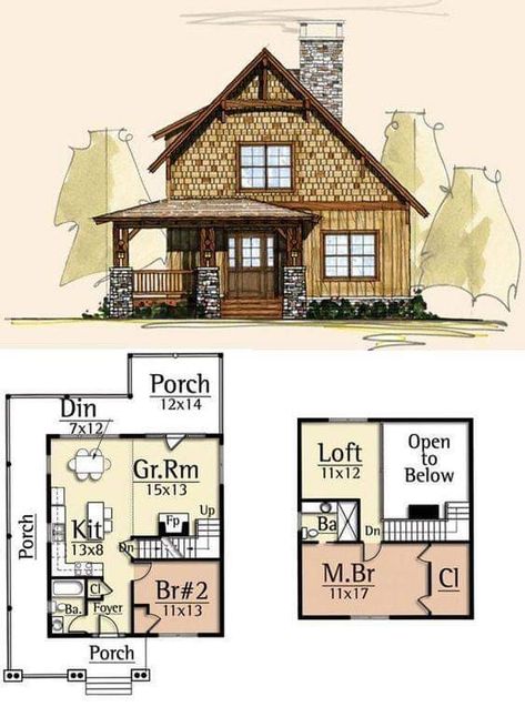 Log Cabin House Plans, Log Cabin House, Creek House, Cabin Home, Bangunan Minecraft, Rustic House Plans, Sims 4 House Plans, Small Loft, Cabin House Plans