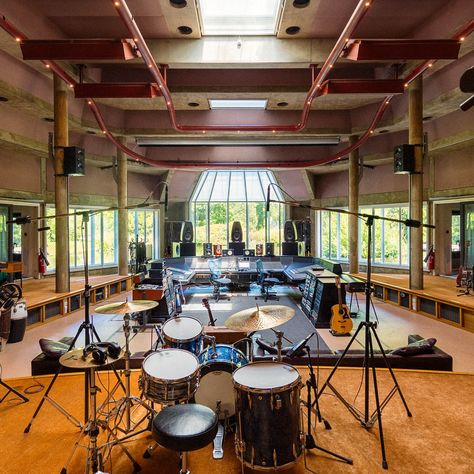 Inside The Big Room at Real World Studios 😮 Powered by Pro Tools | Ultimate HDX. #petergabriel #realworldstudios #bigroom #musicmaking #protools #avid Home Music Rooms, Avid Pro Tools, Rehearsal Room, Recording Studio Design, Big Room, Home Studio Setup, Music Studio Room, Peter Gabriel, Red Room