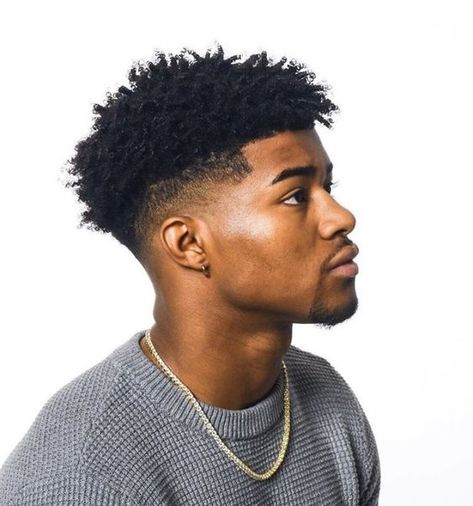 Men's Afro hairstyles 2024: 21 ideas embodying the latest trends - mens-talk.online Afro Haircuts For Men, Black Afro Hairstyles Men, Mens 4c Hairstyles, Afro Drop Fade, Afro Male Hairstyles, Men’s Afro Hairstyles, Black Guy Hairstyles Short, Afro Haircut Men, Black Haircuts For Men