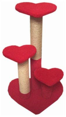 Sweetheart Cat Scratcher | CozyCatFurniture.com Cute Cat Scratcher, Cute Cat Scratching Post, Cat Tree Plans, Cat Tree House, Diy Cat Tree, Cat Towers, Cat Tree Condo, Cat House Diy, Cat Perch