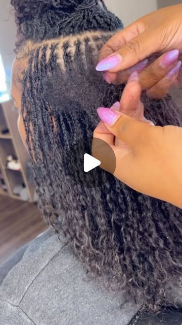 Micro Braid Styles For Black Women, Lock And Twist Natural Hair, Small Braids With Natural Hair, Hair Styles For Microlocs, Mini Micro Braids, Mini Twists With Human Hair Extensions, Shoulder Length Microlocs, Trending Hair Styles Braids 2024, Sister Loc Extensions Permanent