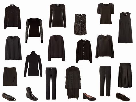 The Vivienne Files: A Black Wardrobe with Bright Colors Type 4 T4 DYT Dressing Your Truth Black Capsule Wardrobe, Minimal Life, Project 333, The Vivienne Files, Vivienne Files, Minimal Wardrobe, Black Wardrobe, Pearl Lace, Knit Shirt Dress