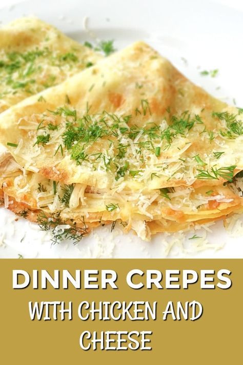 Crêpe Recipe, Dinner Crepes, Make Ahead Lunch, Crepe Recipe Savory, Chicken Crepes, Lavender Macarons, Recipe With Chicken, Easy Crepe Recipe, Crepe Recipe