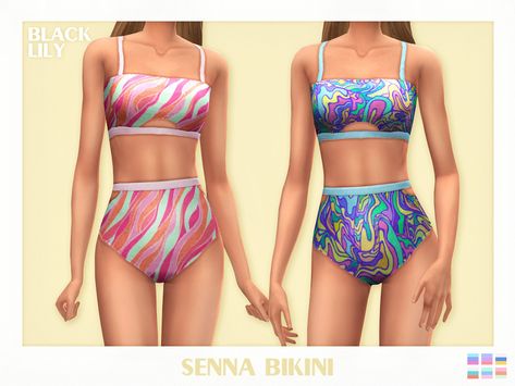 Bikinis Sims 4 Cc Girl, Mod For Sims 4, Sims 4 Clothing Sets, Cc Clothes, Sims 4 Mm Cc, Surfing Swimwear, Sims 4 Teen, Sims 4 Mm, Sims4 Clothes