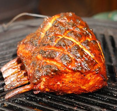 Bone In Pork Roast on the Grill Roast On The Grill, Grilled Pork Roast, Bone In Pork Roast, Bbq Pork Roast, Bone In Pork Loin, Pork Rib Roast, Pork Loin Ribs, Bbq Grilling Recipes, Egg Bbq