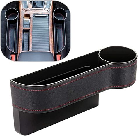 Car Seat Gap Filler Organizer Between Front seat car Organizer and Storage Box, Auto Premium PU Leather Console with Cup Holder, Car Pocket for Interior Essentials (for Passenger Side) Front Seat Car Organizer, Front Seat Car, Car Seat Gap Filler, Seat Gap Filler, Car Storage Box, Car Seat Organizer, Seat Belt Buckle, Packing Car, Car Organizer