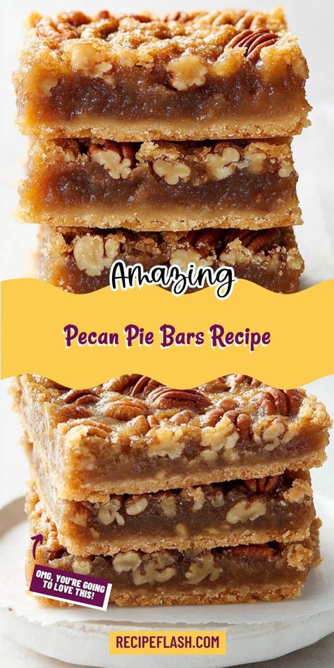 Looking for a delicious dessert that’s easy to make? Try these Pecan Pie Bars! Featuring a rich pecan filling nestled in a buttery crust, they’re perfect for any occasion. These bars are a delightful twist on traditional pecan pie, ideal for satisfying your dessert cravings! Sheet Pan Pecan Pie For A Crowd, 9x13 Pecan Pie Bars, Pecan Bar Cookies, Pecan Slab Pie Recipe, Pecan Pie Bars With Graham Cracker Crust, Sugar Free Pecan Pie Bars, Deserts With Pecans, Pecan Pie Cookie Bars, Pecan Pie Bars Without Corn Syrup