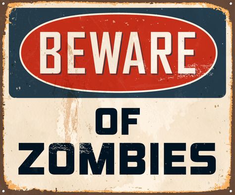 Sheet Metal Drawing, Beware Sign, Plate Wall Art, Metal Wall Plaques, Zombie Walk, Retro Metal Signs, Wall Art Crafts, Tin Walls, Vintage Tin Signs