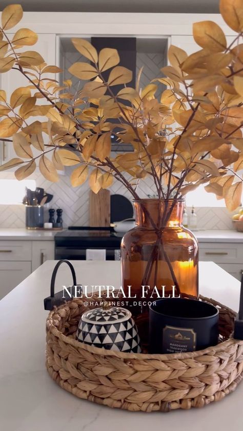 Vase With Stems, Cozy Fall Ideas, Target Magnolia, Fall Cabin, Elegant Fall Decor, Thanksgiving Table Settings Simple, Pretty Vase, Fall Table Centerpieces, Neutral Fall Decor