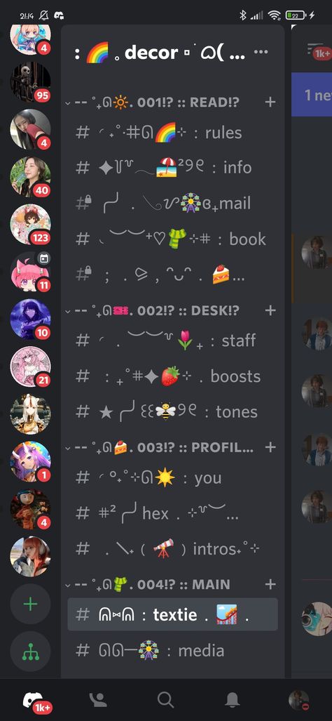 Discord Setup Ideas, Discord Server Layout Channels, Discord Channel Layouts, Discord Channel Ideas, Discord Server Role Ideas, Server Ideas, Discord Layout, Discord Ideas, Cool Text Symbols