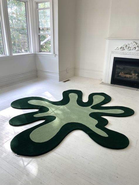 The original groovy flubber rug by Rashelle #homedecor #interiordesign Groovy Rug Aesthetic, Groovy Rugs, Groovy Rug, Kid Rug, Irregular Rug, Tufting Rugs, Anime Rug, Tufting Diy, Funky Rugs