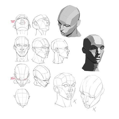 A Face Drawing, Anime Heads, Art Anatomy, Shadow Drawing, Learning To Draw, 얼굴 드로잉, Anime Illustration, 얼굴 그리기, Human Anatomy Art