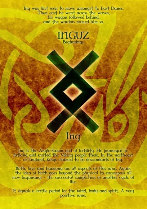 Nordic Wiccan: Inguz Rune Viking Rune Meanings, Fertile Period, Runes Meaning, Viking People, Warrior Names, Rune Tattoo, Rune Symbols, Viking Life, Norse Symbols