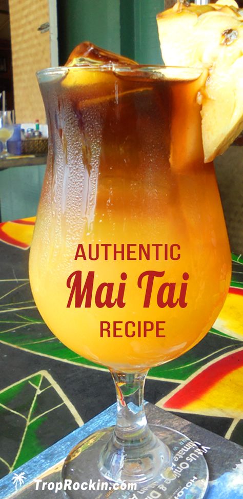 This Mai Tai drink recipe is over a half century old and comes direct from Hawaii. #cocktails #drinks #hawaii #hawaiian #authenticrecipe #drinkrecipe #cocktailrecipe #maitai Mai Tai Drink Recipe, Hawaii Cocktails, Mai Tai Drink, Mai Tai Cocktail Recipes, Mai Tai Recipe, Mai Tai Cocktail, Hawaiian Drinks, Cocktail Drinks Alcoholic, Tiki Drinks