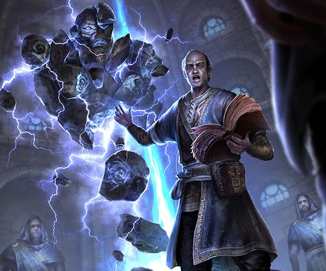 Elder Scrolls Lore Report: A History of Magic - TES Lore Group - THE SKY FORGE Storm Atronach, College Of Winterhold, History Of Magic, A History Of Magic, Elder Scrolls Lore, Leave Of Absence, Elder Scrolls Games, Skyrim Art, Elder Scrolls Art