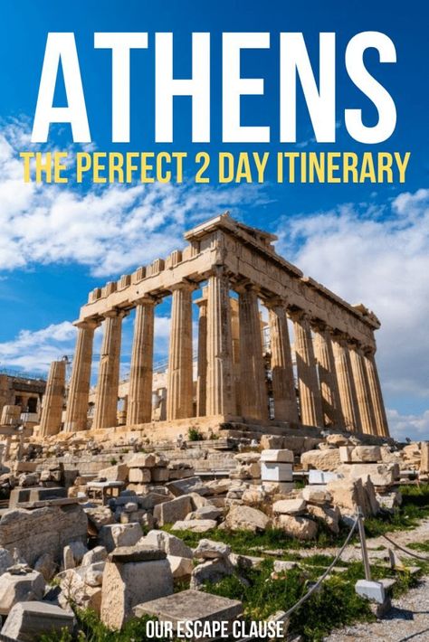 The Perfect 2 Days in Athens Itinerary: everything you need to know! #athens #greece #athensgreece #travel #greecetravel #traveleurope #athensitinerary #greeceitinerary 2 Day Athens Itinerary, 2 Days In Athens Greece, Athens Itinerary, Greek Cruise, Harry Bosch, Holidays Abroad, Holiday Greece, Holiday Abroad, Greece Cruise