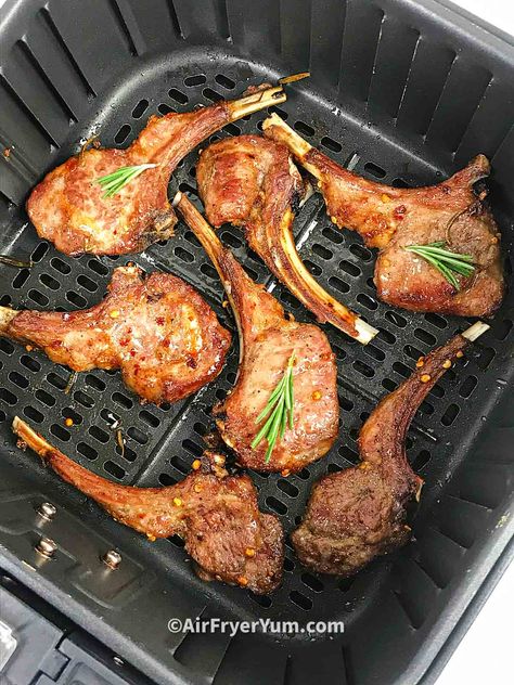 Lamb Cutlets Recipe Air Fryer, Air Fryer Lamb Chops, Lamb Cutlets Recipe, Easy Lamb Chop Recipes, Chopped Steak Recipes, Easy Lamb Chops, Air Fryer Lamb, Lamb Roast Recipe, Lamb Marinade