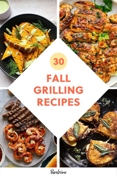 Slow Grilling Recipes, Best Grill Meals, Grilled Fall Dinner, Best Foods To Grill, Autumn Bbq Recipes, Light Grilled Dinner, Fall Bbq Menu Ideas, Fall Bbq Recipes, Grilled Dinner Ideas Fall