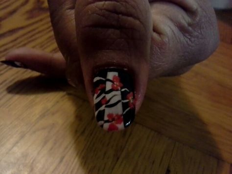 Black, white and red flowers nail art design. Easy and really cute. Would look in many color combinations. White And Red Flowers, Flowers Nail Art, White And Red, Nail Art Design, Red Flowers, Nail Art Designs, Color Combinations, Art Design, Nail Art